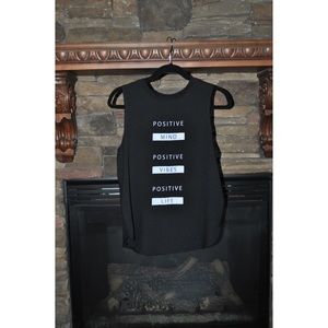 One love clothing size S black graphic blouse